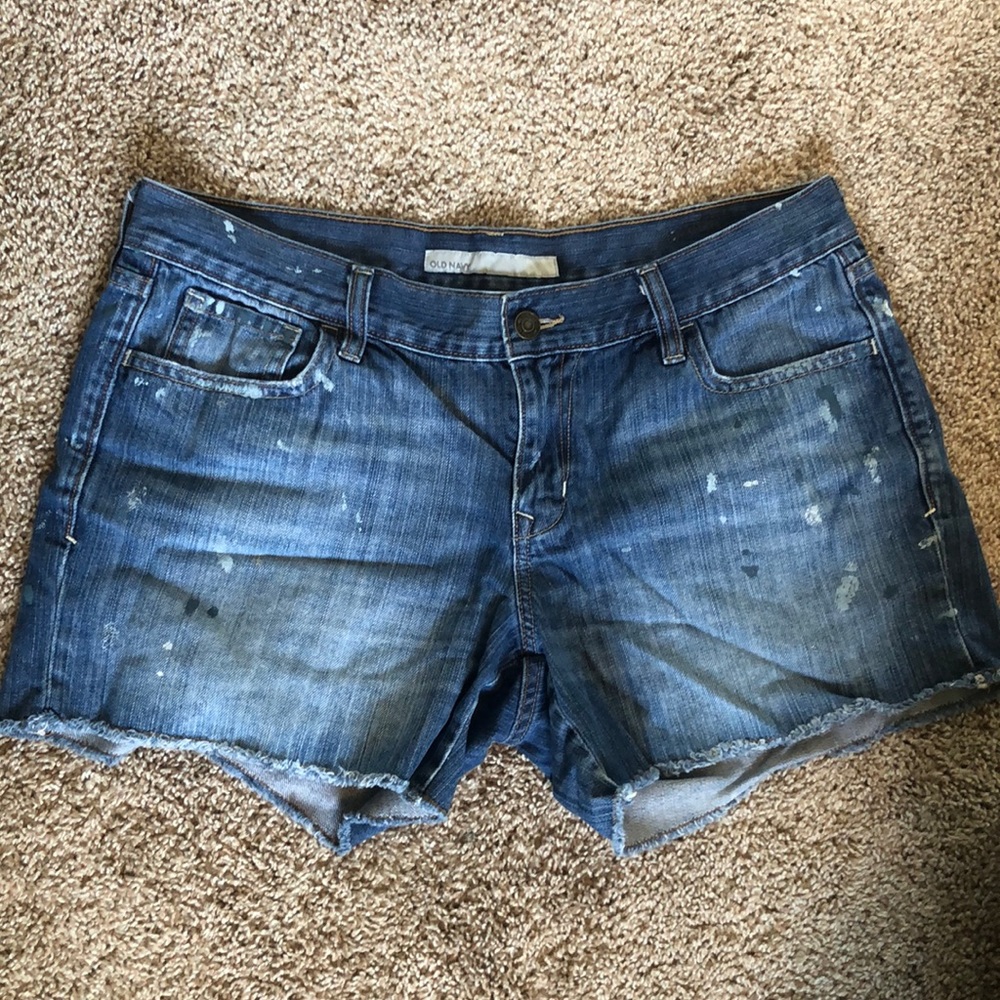 Ain’t splatter denim shorts